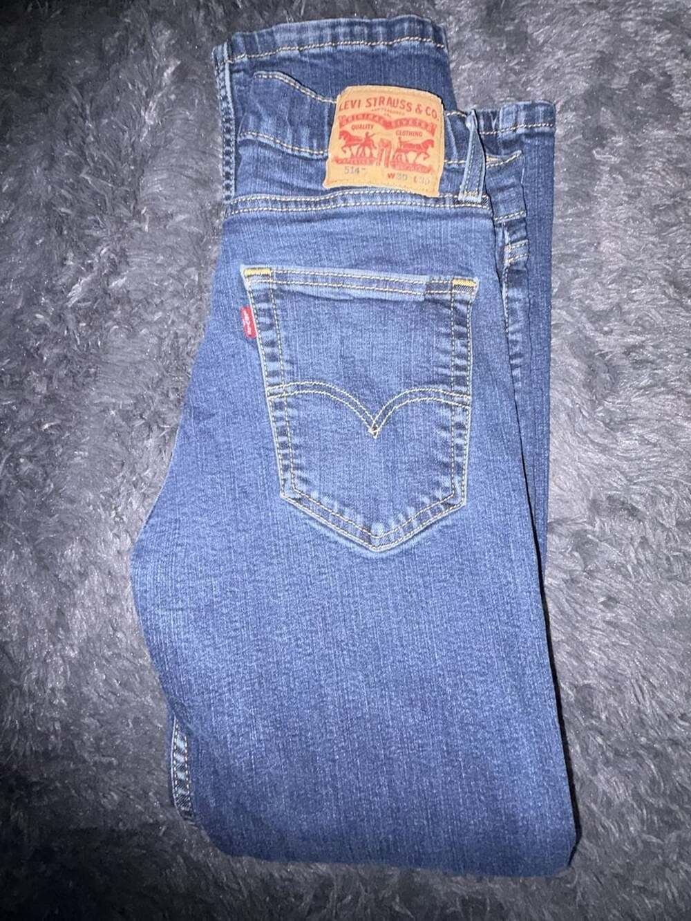 Levi's 514 Straight Fit Jeans Size W30 L30 Blue Denim